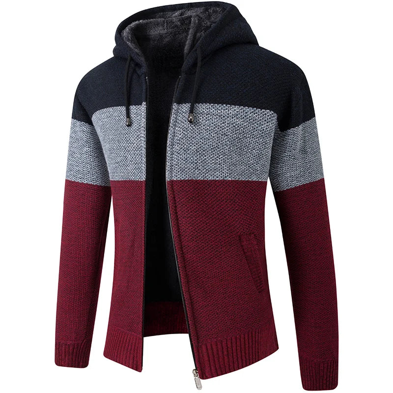 FAIRHURST® Padded Knit Hooded Cardigan