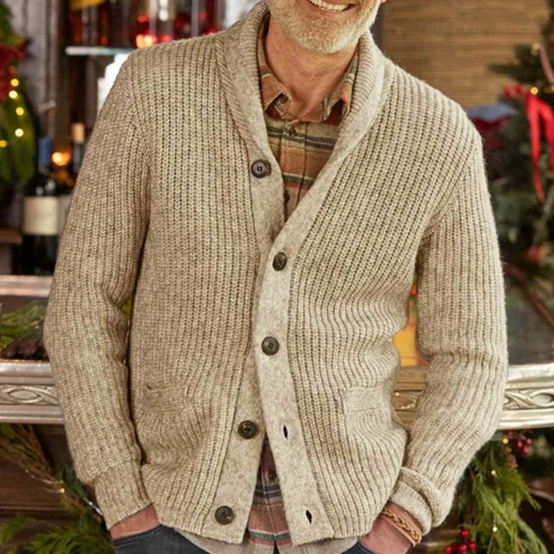 EDENBRIDGE® Thick-Knit Lapel Cardigan