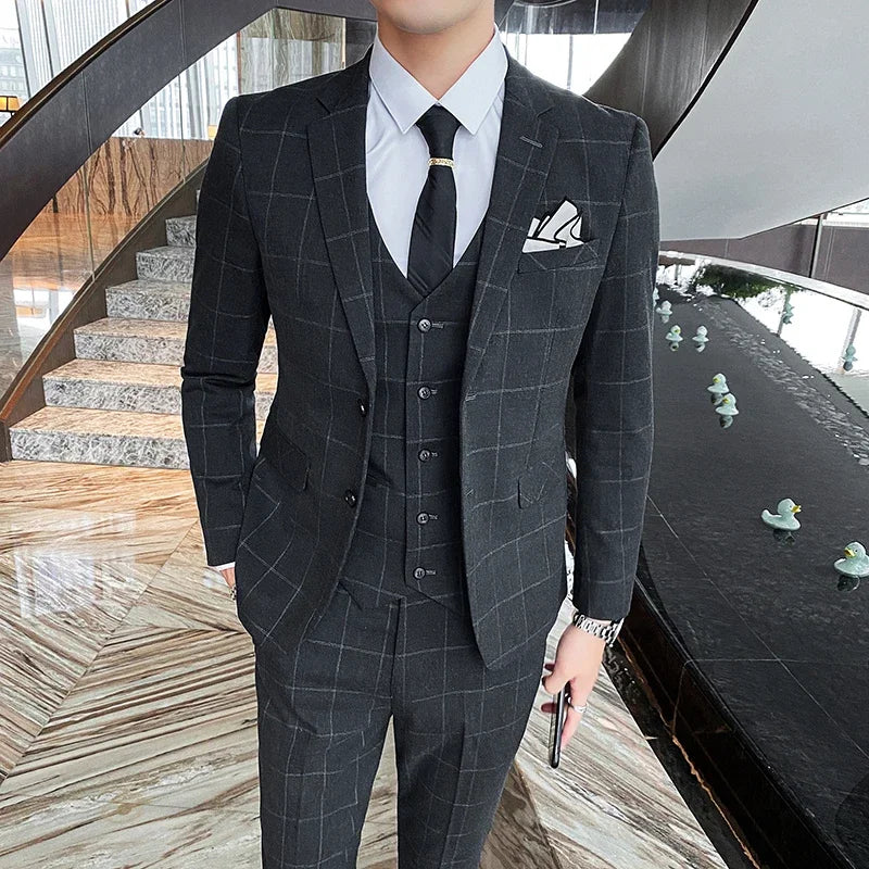 ASTONBURY® Wycliffe Striped Three-Piece Suit