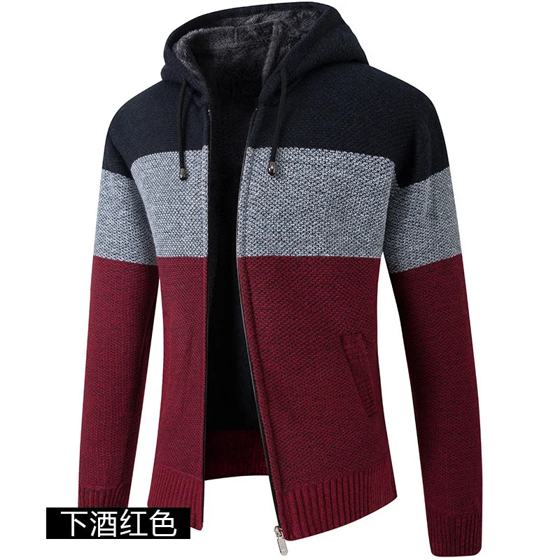 FAIRHURST® Padded Knit Hooded Cardigan