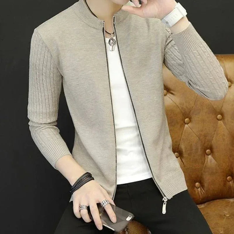 BRADFORD® Classic Zip-Up Cotton Cardigan