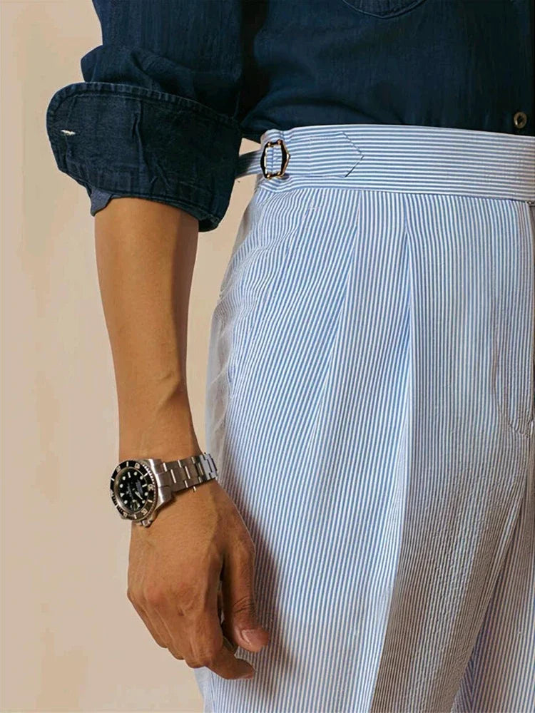 LORENZIO® Vintage High Waist Pleated Suit Trousers