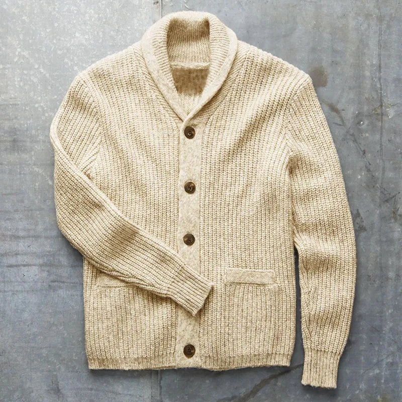 EDENBRIDGE® Thick-Knit Lapel Cardigan