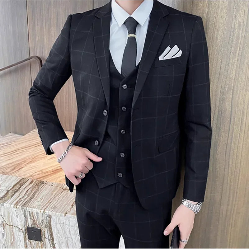 ASTONBURY® Wycliffe Striped Three-Piece Suit