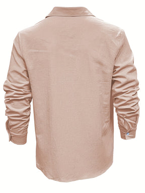 MARCELLO® Cotton-Linen Stand Collar Shirt