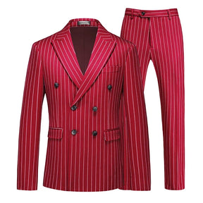 ASTONBURY® Langston Double-Breasted Striped Suit