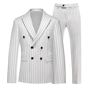 ASTONBURY® Langston Double-Breasted Striped Suit