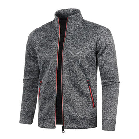 CROMWELL® Long Knit Cardigan with Zipper and Pockets