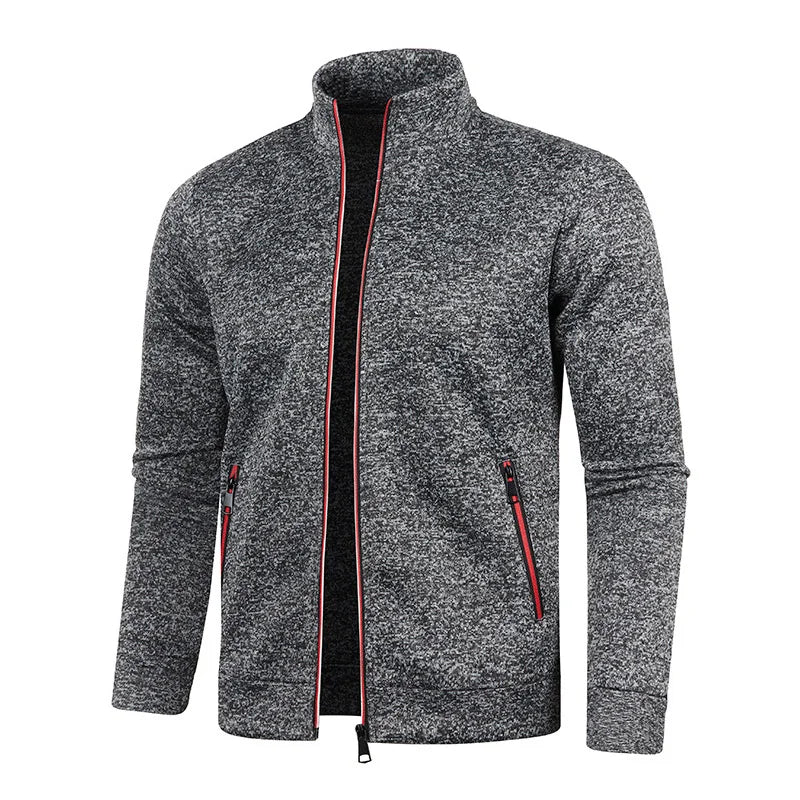 CROMWELL® Long Knit Cardigan with Zipper and Pockets