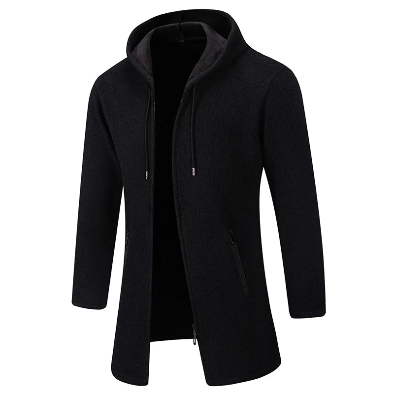 MARLBOROUGH® Long Hooded Knit Cardigan
