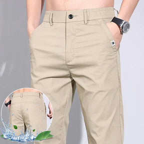 ASTON® Men’s Straight-Leg Cotton Blend Trousers
