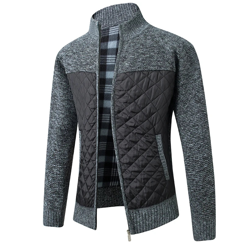 KENDRICK® Slim Knit Cardigan with Turn-Down Collar
