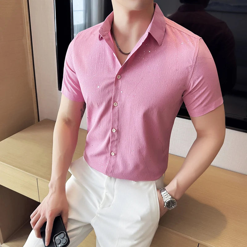 FIORENZO UOMO® Men’s Smart Casual Short Sleeve Shirt – Summer 2025 Collection