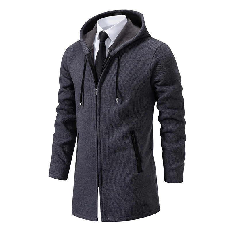 MARLBOROUGH® Long Hooded Knit Cardigan