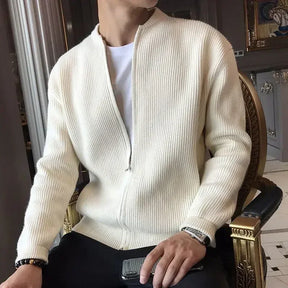 MERRINGTON® Classic Knit Zip-Up Cardigan
