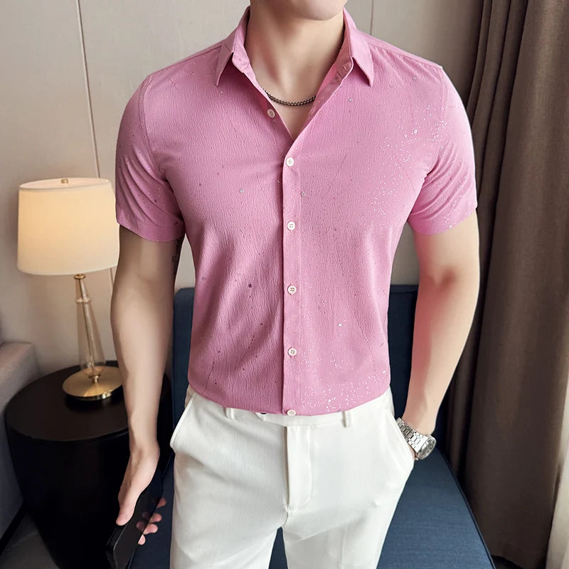 FIORENZO UOMO® Men’s Smart Casual Short Sleeve Shirt – Summer 2025 Collection