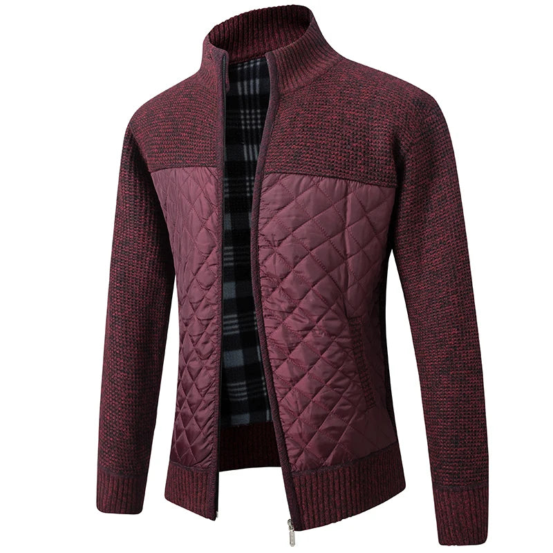 KENDRICK® Slim Knit Cardigan with Turn-Down Collar