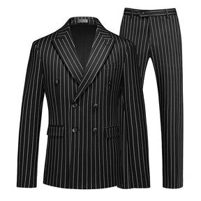 ASTONBURY® Langston Double-Breasted Striped Suit