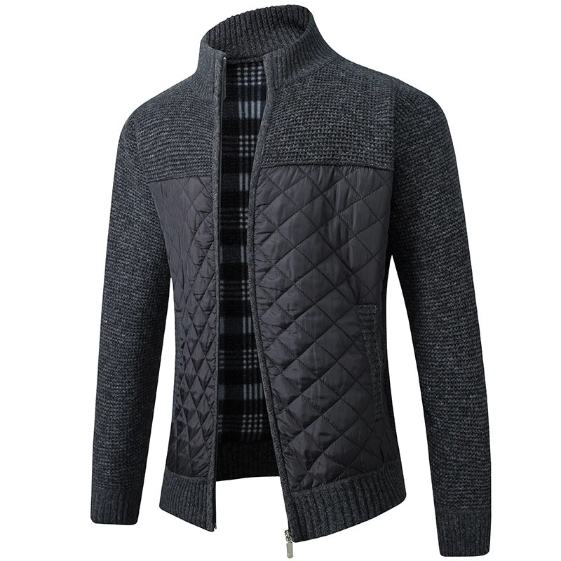 KENDRICK® Slim Knit Cardigan with Turn-Down Collar