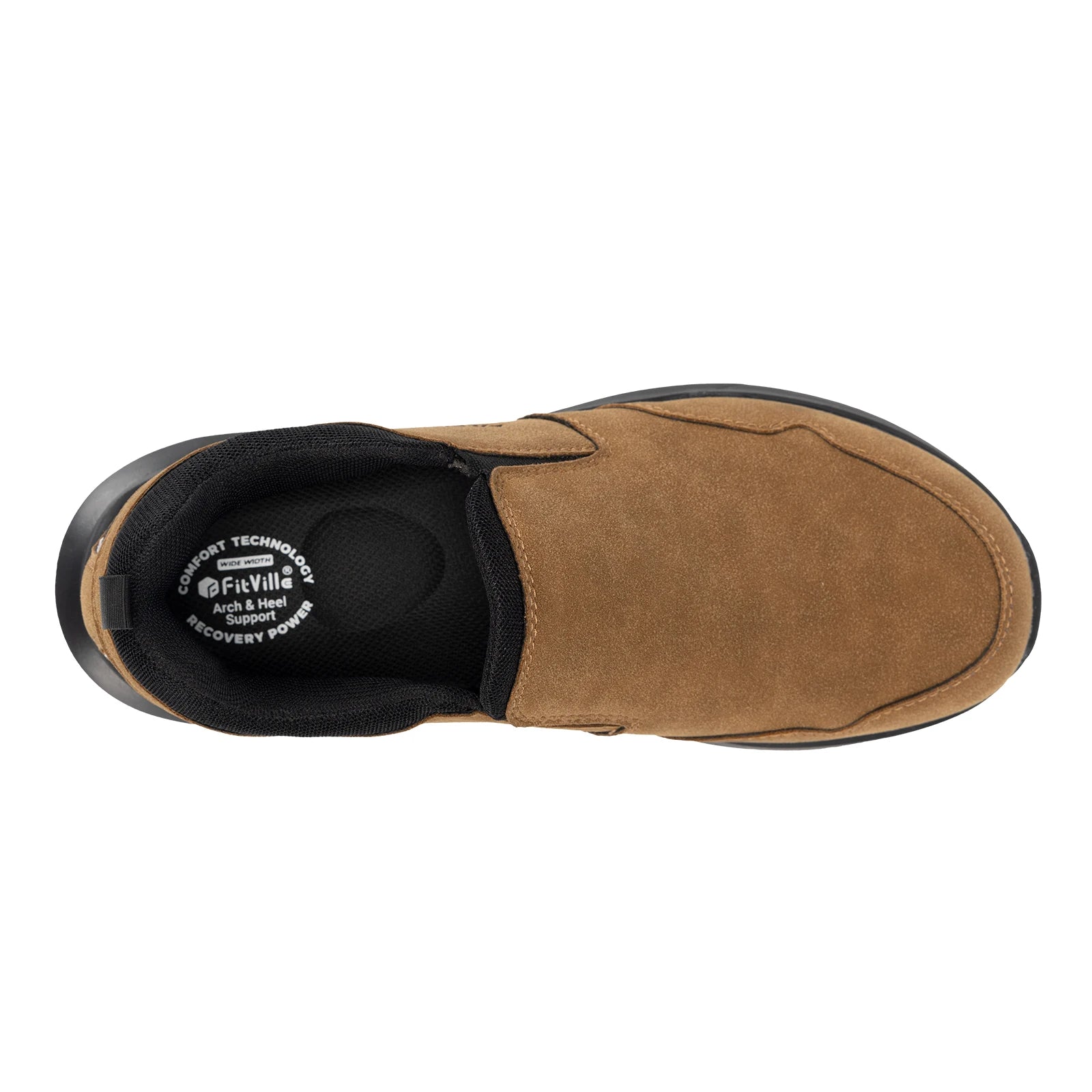 FITVILLE® Men’s Wide Slip-On Suede Loafers