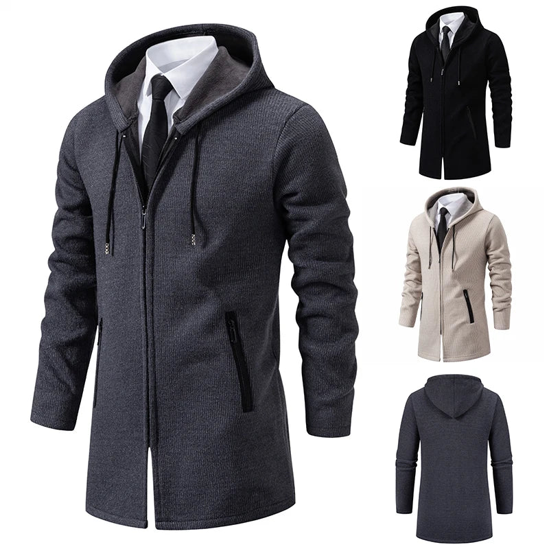 MARLBOROUGH® Long Hooded Knit Cardigan