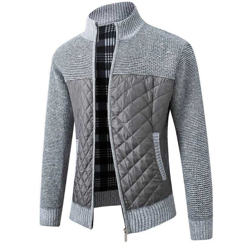KENDRICK® Slim Knit Cardigan with Turn-Down Collar