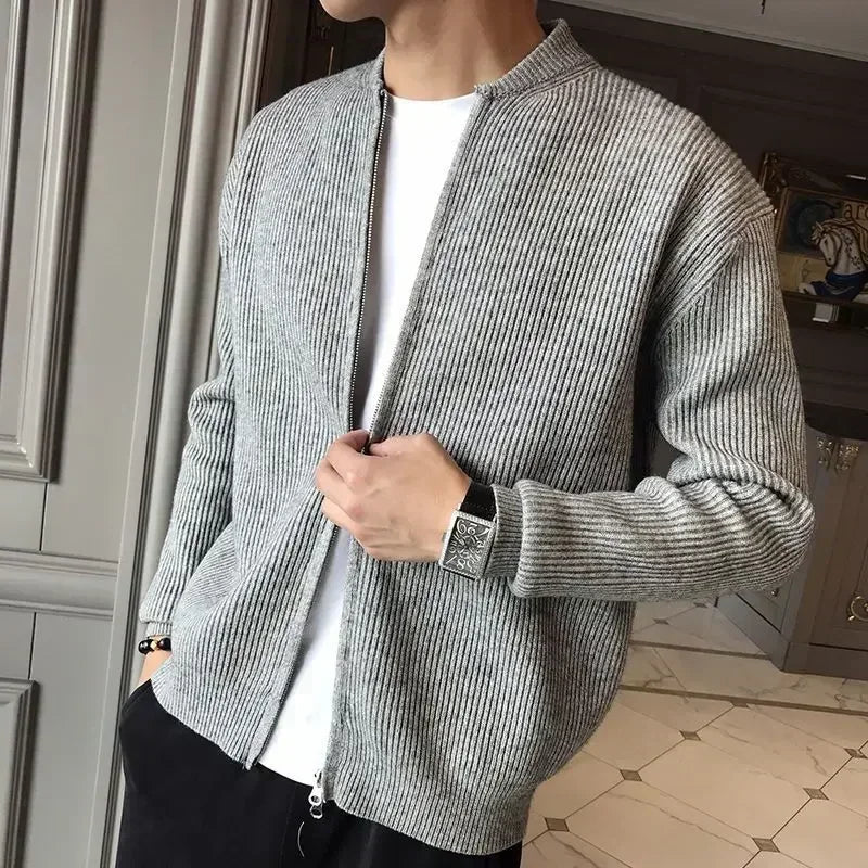 MERRINGTON® Classic Knit Zip-Up Cardigan