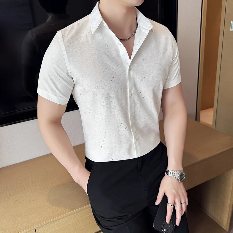 FIORENZO UOMO® Men’s Smart Casual Short Sleeve Shirt – Summer 2025 Collection