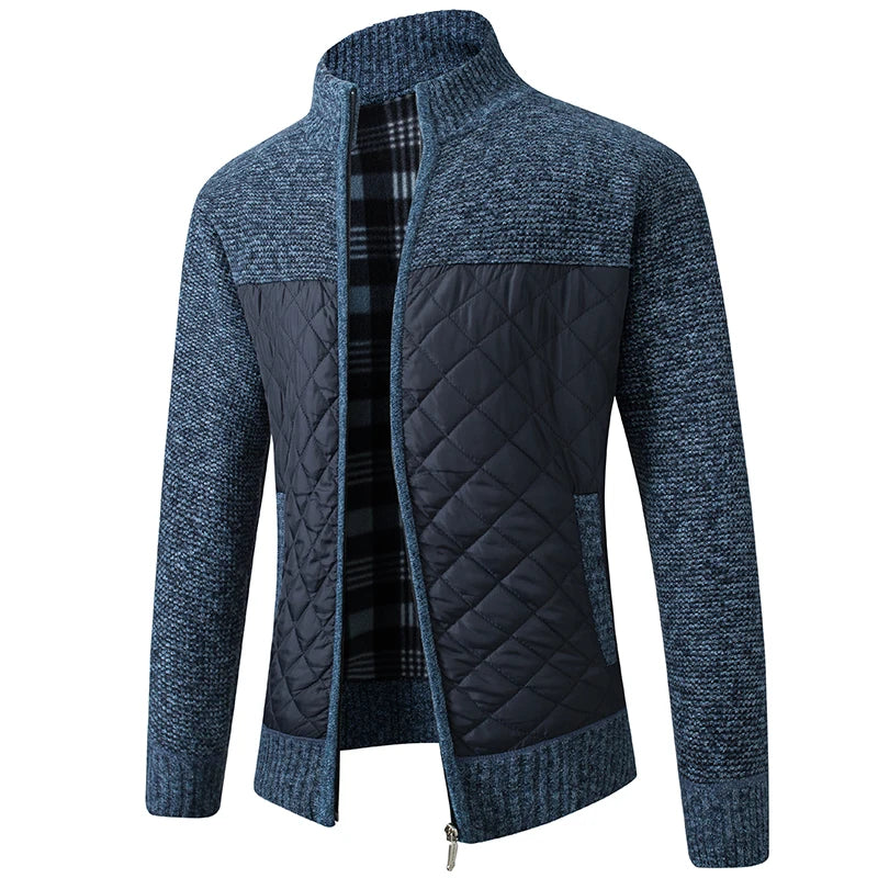 KENDRICK® Slim Knit Cardigan with Turn-Down Collar