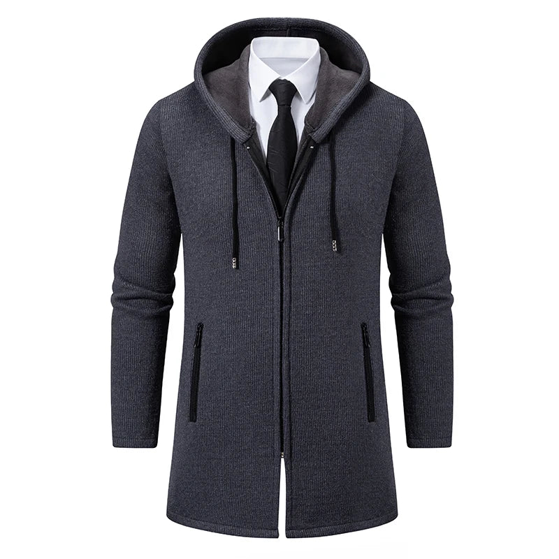 MARLBOROUGH® Long Hooded Knit Cardigan