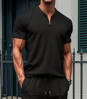 ENZO® Zipper-Collar Polo