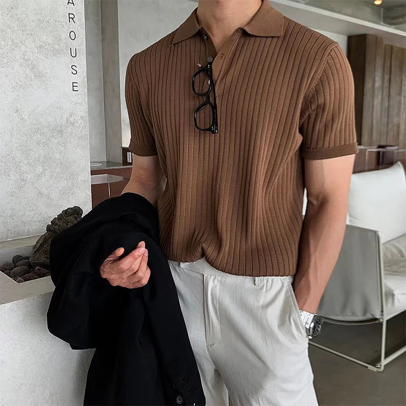 BELLANDI® Men’s Slim Fit Knitted Polo