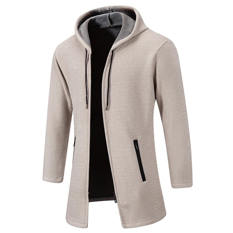 MARLBOROUGH® Long Hooded Knit Cardigan