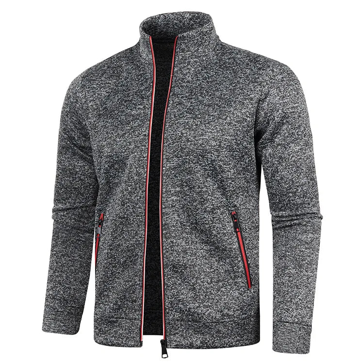 CROMWELL® Long Knit Cardigan with Zipper and Pockets