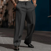 MARCHÉL® Men’s Pleated Trousers – Pearl Detail Edition