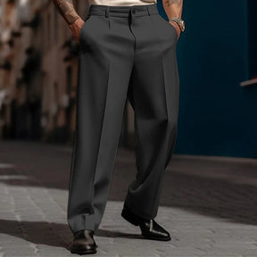 MARCHÉL® Men’s Pleated Trousers – Pearl Detail Edition