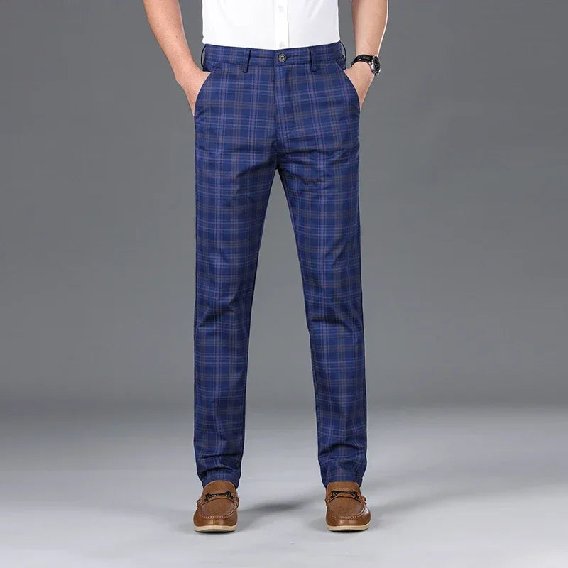 ALVAREN® 2025 Men's Plaid Slim Stretch Casual Pants