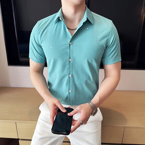 FIORENZO UOMO® Men’s Smart Casual Short Sleeve Shirt – Summer 2025 Collection