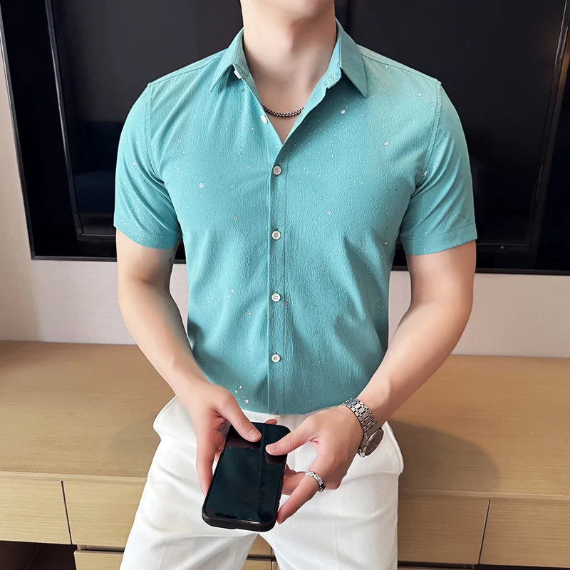 FIORENZO UOMO® Men’s Smart Casual Short Sleeve Shirt – Summer 2025 Collection