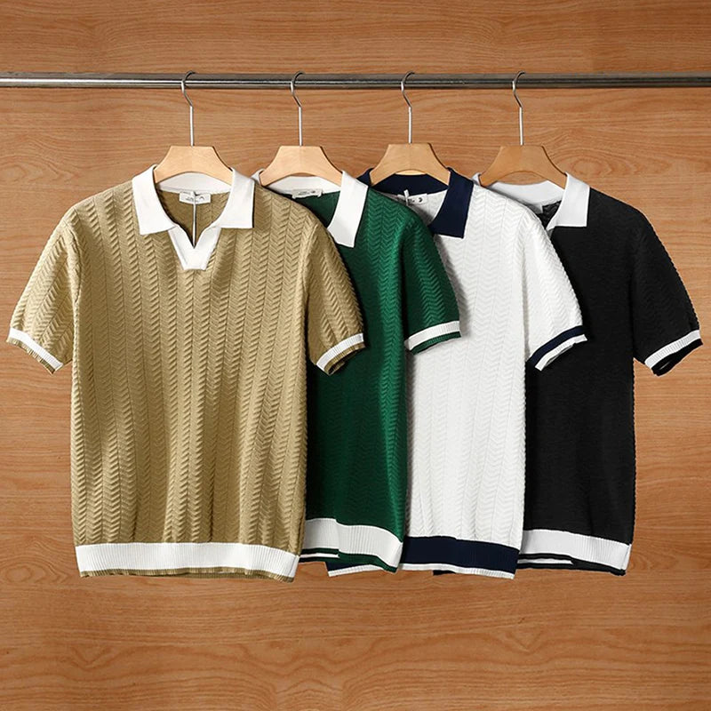 VENEZIA® Men's Elegant Flip Neck Polo Shirt