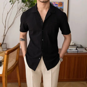 ANTONIO® Summer Men’s Waffle Texture Shirt