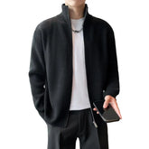 SANWOOD® Stand Collar Knit Zip-Up Cardigan