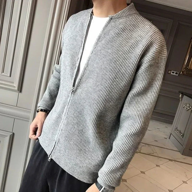MERRINGTON® Classic Knit Zip-Up Cardigan