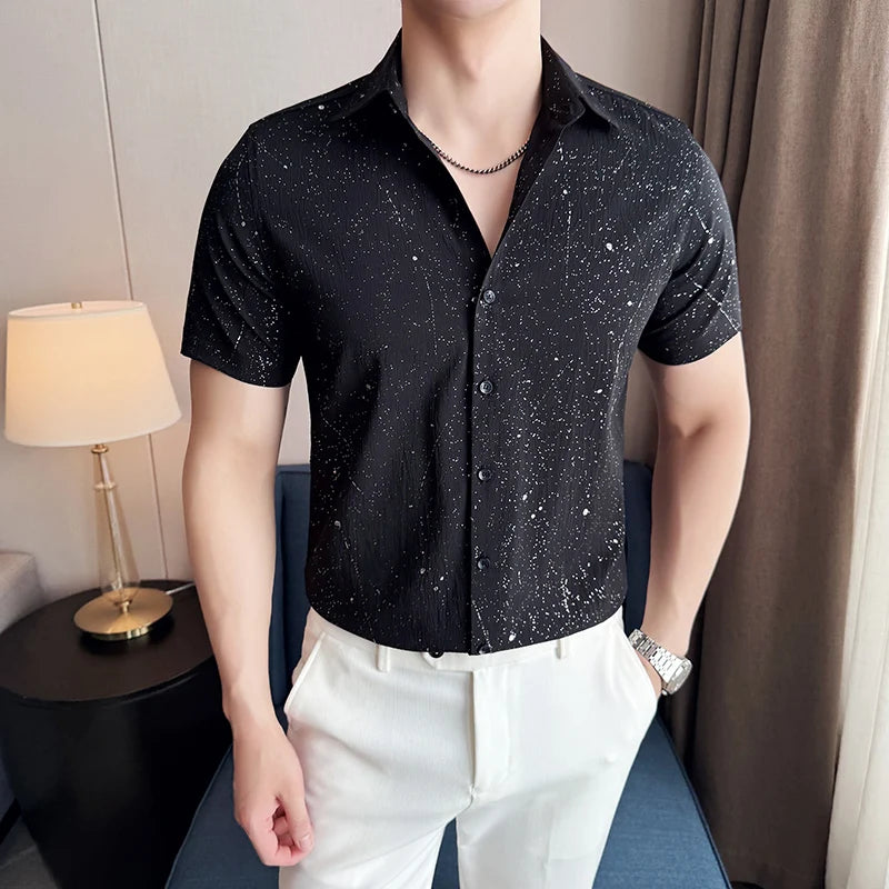 FIORENZO UOMO® Men’s Smart Casual Short Sleeve Shirt – Summer 2025 Collection