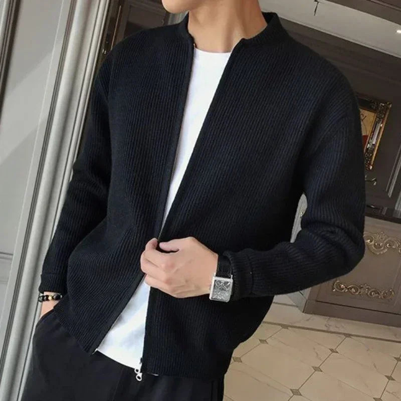 MERRINGTON® Classic Knit Zip-Up Cardigan