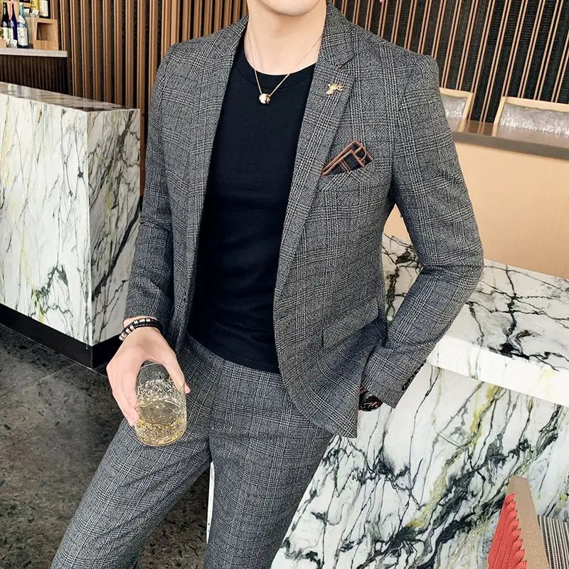 ASTONBURY® Langford Checked Cotton Suit