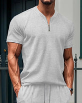 ENZO® Zipper-Collar Polo