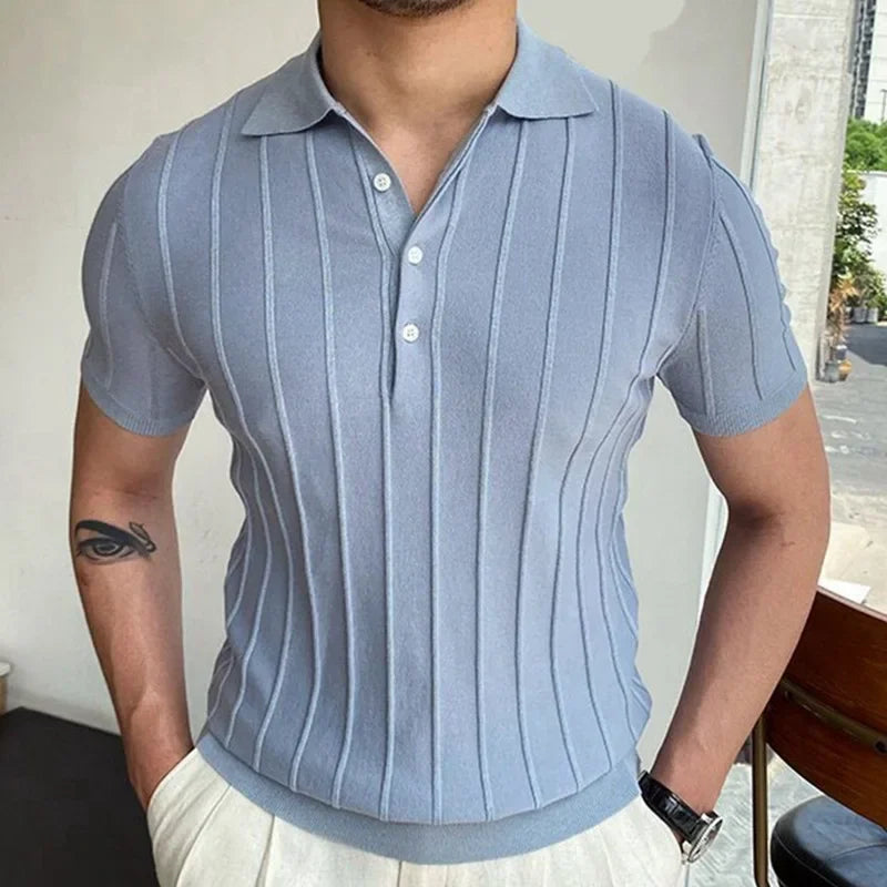 ELITEVESTA® Men’s Slim Fit Buttoned Polo Shirt