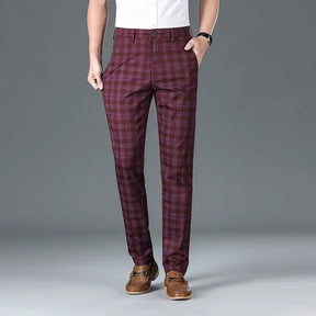 ALVAREN® 2025 Men's Plaid Slim Stretch Casual Pants