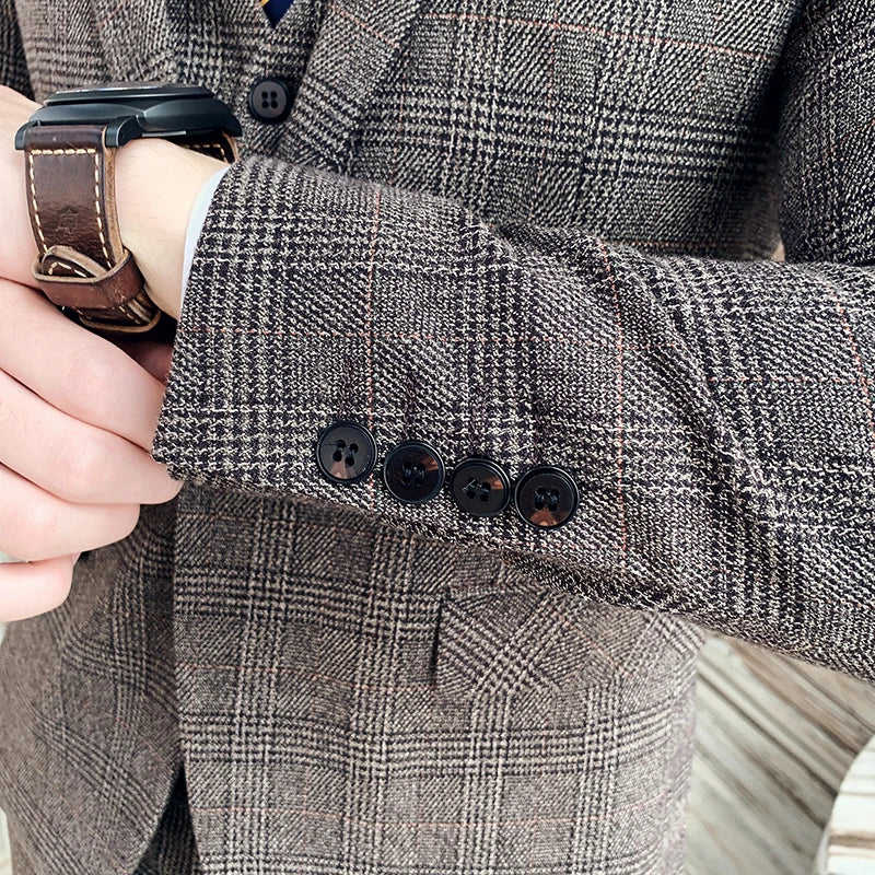 ASTONBURY® Langford Checked Cotton Suit